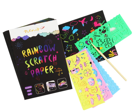 Rainbow Scratch Paper Art Set